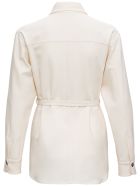 Antonelli Cloe Wool Blend Jacket In Ivory Color Antonelli Cloe Wool Blend Jacket In Ivory Color - White