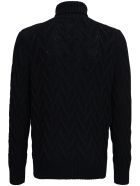 Tagliatore Woven Black Wool Sweater Tagliatore Woven Black Wool Sweater - Black