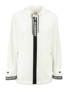 Burberry Everton - Logo Tape Econyl® Hooded Jacket Burberry Everton - Logo Tape Econyl® Hooded Jacket - Optic White