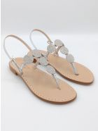 Fari Di Capri 5c Jewel Thong Sandals Dea Sandals Fari Di Capri 5c Jewel Thong Sandals - silver, natural crystal