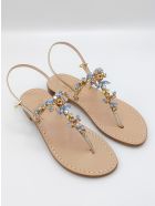 Scopolo Jewel Thong Sandals Dea Sandals Scopolo Jewel Thong Sandals - gold, blue, brown