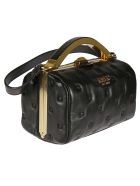 Moschino Stitch Detail Twist Top Shoulder Bag Moschino Stitch Detail Twist Top Shoulder Bag - Black
