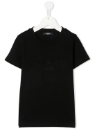 Unisex Kid Black T-shirt With Embossed Logo Balmain Unisex Kid Black T-shirt With Embossed Logo