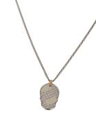 Alexander McQueen Skull Tag Necklace Alexander McQueen Skull Tag Necklace - A Silver A Gold