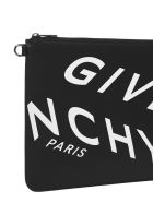 Givenchy Logo Leather Pouch Givenchy Logo Leather Pouch - Black white