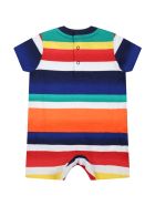 Ralph Lauren Multicolor Romper For Baby Boy With Pony Logo Ralph Lauren Multicolor Romper For Baby Boy With Pony Logo - Multicolor