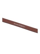 Alexander McQueen Pionier Double Wrap Leather Bracelet Alexander McQueen Pionier Double Wrap Leather Bracelet - Nero
