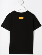 Orange Logo-printed T-shirt GCDS Mini Orange Logo-printed T-shirt - Nero