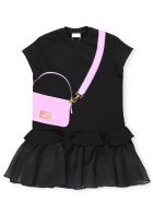 Fendi Plush Cotton And Organza Junior Dress Fendi Plush Cotton And Organza Junior Dress - BLACK+CANDY