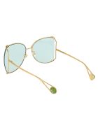 Gg0252s Sunglasses Gucci Gg0252s Sunglasses - 012 GOLD GOLD GREEN