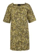 Short Dress With Print And Square Neckline Givenchy Short Dress With Print And Square Neckline - Black/yellow