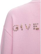Givenchy Wool And Cashmere Pink Cardigan With Logo Givenchy Wool And Cashmere Pink Cardigan With Logo - Pink