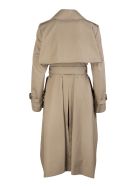 Woman Beige Asymmetrical Trench Coat Alexander McQueen Woman Beige Asymmetrical Trench Coat - Beige