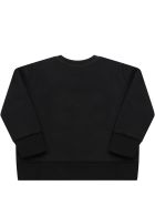 MSGM Black Sweatshirt For Babykids With Logo MSGM Black Sweatshirt For Babykids With Logo - Black
