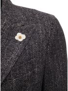 Lardini Double-breasted Grey Wool Blend Coat Lardini Double-breasted Grey Wool Blend Coat - Grey