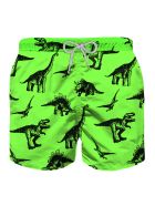 Dinosaurs Print Boy's Swim Trunks MC2 Saint Barth Dinosaurs Print Boy's Swim Trunks