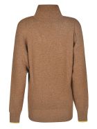 Victoria Beckham Embroidered Turtleneck Sweater Victoria Beckham Embroidered Turtleneck Sweater - Brown/Yellow