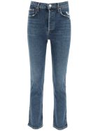 AGOLDE Riley High Rise Straight Crop Jeans AGOLDE Riley High Rise Straight Crop Jeans - PAS TIME (Blue)