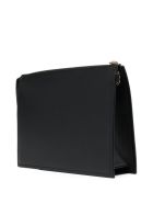 Versace Black Leather Handbag With Golden Metal Medusa Detail Versace Black Leather Handbag With Golden Metal Medusa Detail - Black