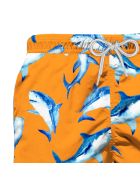 Shark Print Boy's Light Swim Trunks MC2 Saint Barth Shark Print Boy's Light Swim Trunks