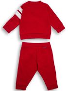 Moncler Coordinated Red Cotton Suit With Logo Moncler Coordinated Red Cotton Suit With Logo - Red