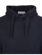 Man Navy Blue Hoodie With Logo Patch Stone Island Man Navy Blue Hoodie With Logo Patch