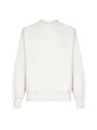 Prada Logo-patch Cotton Sweatshirt Prada Logo-patch Cotton Sweatshirt - Naturale