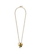 Alberta Ferretti Gold-colored Metal Necklace With Multicolor Crystals Alberta Ferretti Gold-colored Metal Necklace With Multicolor Crystals - Metallic