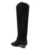 Isabel Marant Denvee Boots In Black Suede Isabel Marant Denvee Boots In Black Suede - Black