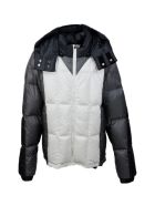 Moncler Down Jacket 100 Grams Alifhotes With Detachable Hood And Writing On The Hood Moncler Down Jacket 100 Grams Alifhotes With Detachable Hood And Writing On The Hood - Grey