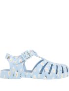 Melissa Light Blue Sandals For Girl With Daisies Melissa Light Blue Sandals For Girl With Daisies - Light Blue