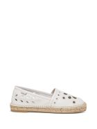 RED Valentino Perforated Espadrilles In White Leather RED Valentino Perforated Espadrilles In White Leather - White