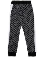 Givenchy Cotton Blend Jogger With Allover Logo Givenchy Cotton Blend Jogger With Allover Logo - Black