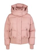 Woman Pink Mcqueen Graffiti Down Jacket Alexander McQueen Woman Pink Mcqueen Graffiti Down Jacket - Rosa