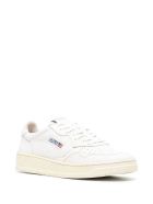 Autry Leather Sneakers With Logo - Bianco