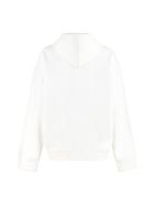 Jil Sander Logo Cotton Hoodie Jil Sander Logo Cotton Hoodie - White