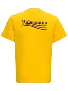 Balenciaga Organic Cotton Slim-fit Yellow T-shirt With Logo Balenciaga Organic Cotton Slim-fit Yellow T-shirt With Logo - Yellow