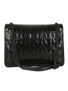 Miu Miu Patterned Quilt Flap Shoulder Bag Miu Miu Patterned Quilt Flap Shoulder Bag - Black