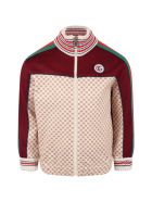 Gucci Multicolor Weatshirt For Kids With Double Gg Gucci Multicolor Weatshirt For Kids With Double Gg - Beige