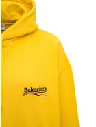 Balenciaga Yellow Cotton Hoodie With Logo Balenciaga Yellow Cotton Hoodie With Logo - Yellow