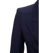 Balenciaga Double-breasted Blue Check Wool Blazer Balenciaga Double-breasted Blue Check Wool Blazer - Blu