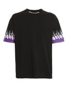 Vision of Super Tshirt Purple Double Flames Vision of Super Tshirt Purple Double Flames - Black