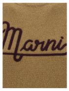 Marni Hazelnut Crewneck Sweater With Embroidered Logo Marni Hazelnut Crewneck Sweater With Embroidered Logo - Hazelnut