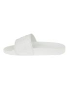 Woman White Slippers With Embossed Logo Givenchy Woman White Slippers With Embossed Logo - Blanc