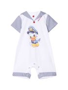 Monnalisa Donald Duck Print Jumpsuit Monnalisa Donald Duck Print Jumpsuit - Bianco/blu
