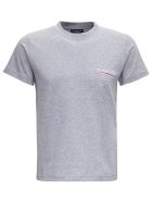 Balenciaga Grey Cotton T-shirt With Logo Print Balenciaga Grey Cotton T-shirt With Logo Print - Grey