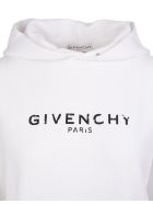 Woman White Loose-fit Hoodie With Vintage Logo Givenchy Woman White Loose-fit Hoodie With Vintage Logo - White