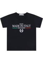 Dolce & Gabbana Black T-shirt For Babykids With Logos Dolce & Gabbana Black T-shirt For Babykids With Logos - Black