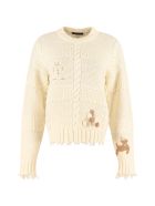 Alanui Crew-neck Wool Sweater Alanui Crew-neck Wool Sweater - panna