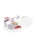 Moschino Sandals With Teddy Bear Application Moschino Sandals With Teddy Bear Application - Bianco